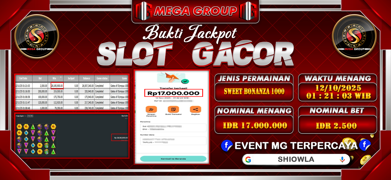 Bukti JP situs Shiowla hari Rabu, 12 November 2025