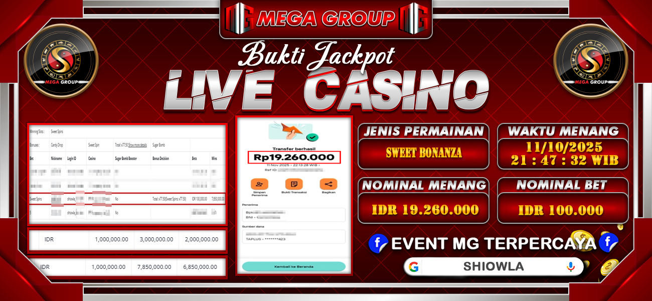 Bukti JP situs Shiowla hari Rabu, 12 November 2025